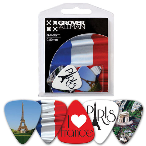 Countries of the World - France Multi Pack - Ugly Dog Band Merch - Custom Guitar Picks and Band Merchandise Canada - 1