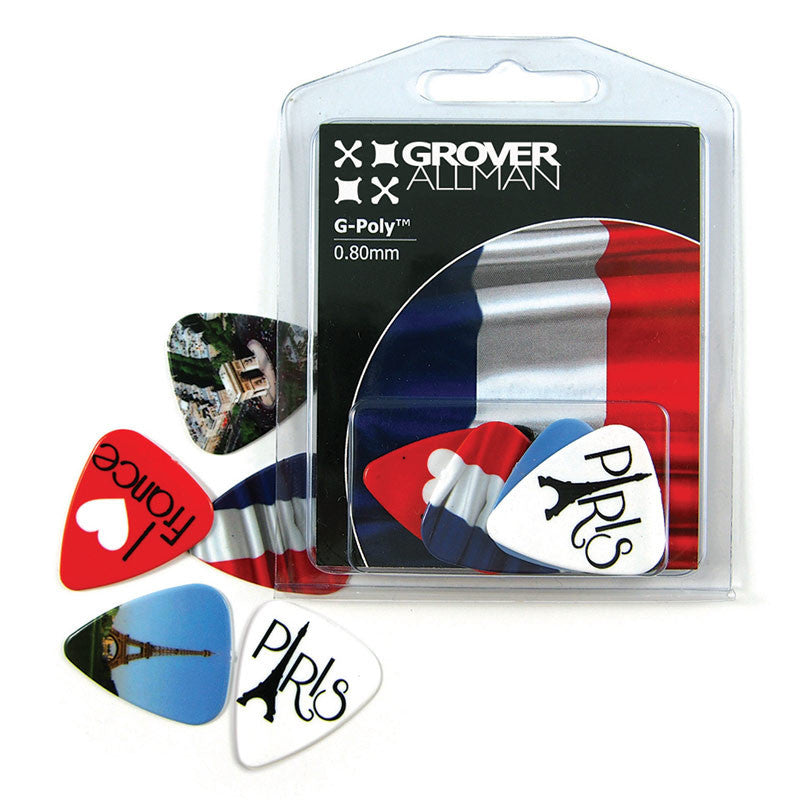 Countries of the World - France Multi Pack - Ugly Dog Band Merch - Custom Guitar Picks and Band Merchandise Canada - 3