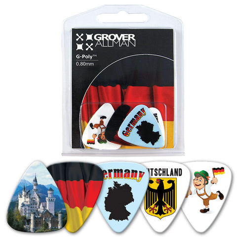 Countries of the World - Germany Multi Pack - Ugly Dog Band Merch - Custom Guitar Picks and Band Merchandise Canada - 1
