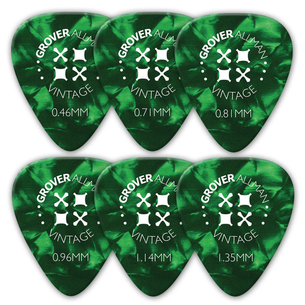 Vintage Celluloid Pro Picks (10 Pack) - Green - Ugly Dog Band Merch - Custom Guitar Picks and Band Merchandise Canada - 1