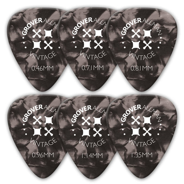 Vintage Celluloid Pro Picks (10 Pack) - Grey - Ugly Dog Band Merch - Custom Guitar Picks and Band Merchandise Canada - 1