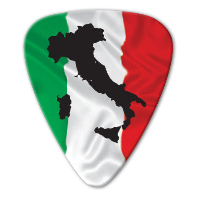 Italy - Italian Map & Photo Flag Picks (10 pack) - Ugly Dog Band Merch - Custom Guitar Picks and Band Merchandise Canada
