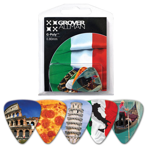 Countries of the World - Italy Multi Pack - Ugly Dog Band Merch - Custom Guitar Picks and Band Merchandise Canada - 1