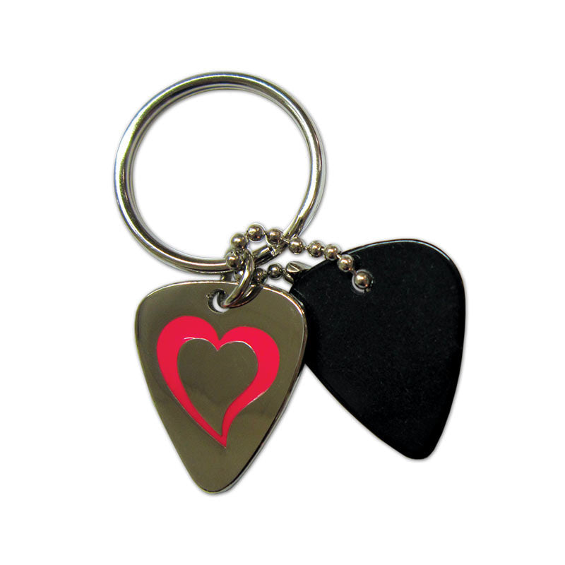 Pick Keyring - Love Heart - Ugly Dog Band Merch - Custom Guitar Picks and Band Merchandise Canada