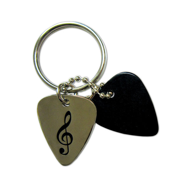 Pick Keyring - Treble Clef - Ugly Dog Band Merch - Custom Guitar Picks and Band Merchandise Canada