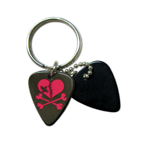 Pick Keyring - Broken Heart - Ugly Dog Band Merch - Custom Guitar Picks and Band Merchandise Canada