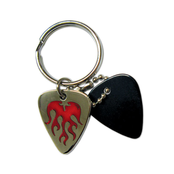 Pick Keyring - Flame - Ugly Dog Band Merch - Custom Guitar Picks and Band Merchandise Canada