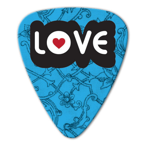 Love Theme - Blue Love Picks (10 pack) - Ugly Dog Band Merch - Custom Guitar Picks and Band Merchandise Canada