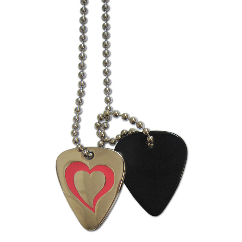 Pick Necklace - Love Heart - Ugly Dog Band Merch - Custom Guitar Picks and Band Merchandise Canada