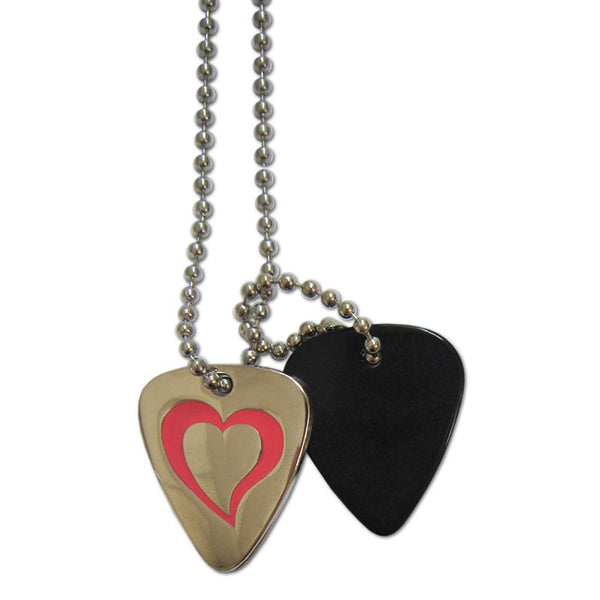Pick Necklace - Love Heart - Ugly Dog Band Merch - Custom Guitar Picks and Band Merchandise Canada