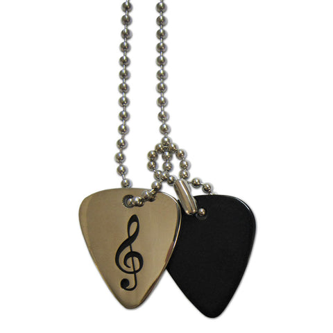 Pick Necklace - Treble Clef - Ugly Dog Band Merch - Custom Guitar Picks and Band Merchandise Canada