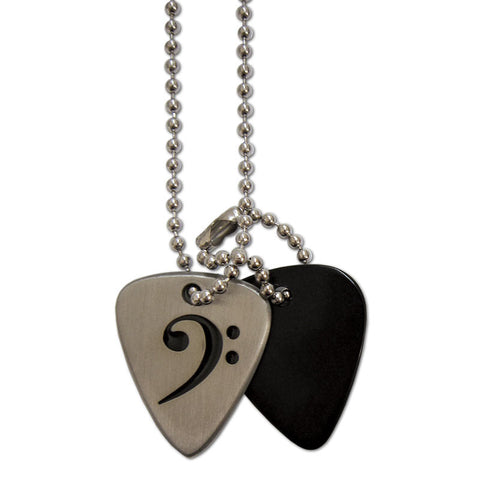 Pick Necklace - Bass Clef - Ugly Dog Band Merch - Custom Guitar Picks and Band Merchandise Canada