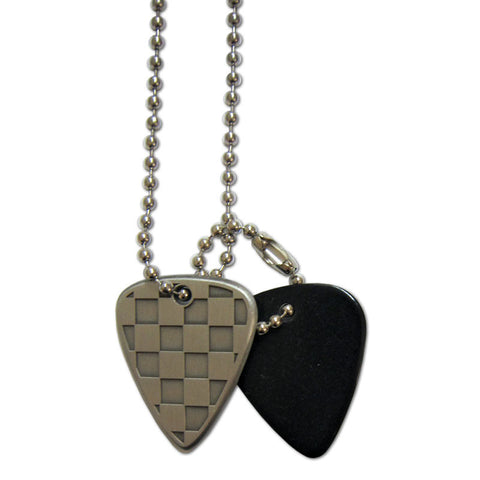 Pick Necklace - Checkerboard - Ugly Dog Band Merch - Custom Guitar Picks and Band Merchandise Canada