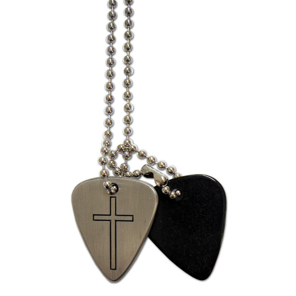 Pick Necklace - Christian Cross - Ugly Dog Band Merch - Custom Guitar Picks and Band Merchandise Canada