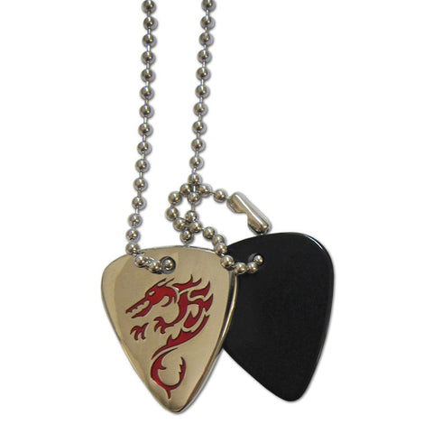 Pick Necklace - Dragon - Ugly Dog Band Merch - Custom Guitar Picks and Band Merchandise Canada