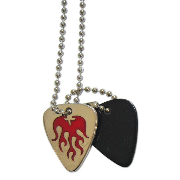 Pick Necklace - Flame - Ugly Dog Band Merch - Custom Guitar Picks and Band Merchandise Canada