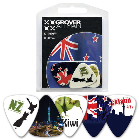 Countries of the World - New Zealand Multi Pack - Ugly Dog Band Merch - Custom Guitar Picks and Band Merchandise Canada - 1