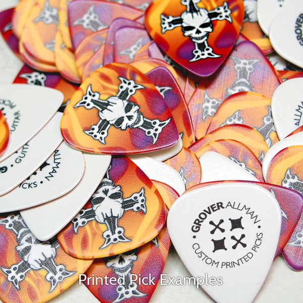 Celluloid Standard Shape Full Colour Printed Picks - Double Sided - Ugly Dog Band Merch - Custom Guitar Picks and Band Merchandise Canada - 4