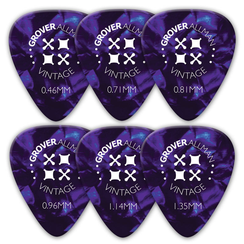 Vintage Celluloid Pro Picks (10 Pack) - Purple - Ugly Dog Band Merch - Custom Guitar Picks and Band Merchandise Canada - 1