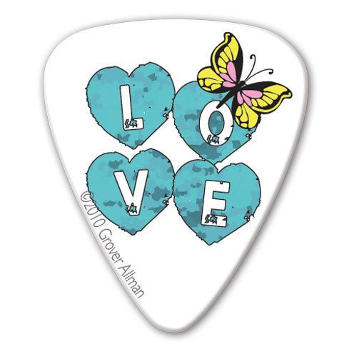 Rock Chick - Love Butterfly Picks (10 pack) - Ugly Dog Band Merch - Custom Guitar Picks and Band Merchandise Canada