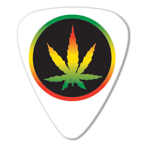 Reggae Theme - Pot Leaf Picks (10 pack) - Ugly Dog Band Merch - Custom Guitar Picks and Band Merchandise Canada