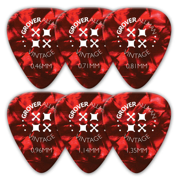 Vintage Celluloid Pro Picks (10 Pack) - Red - Ugly Dog Band Merch - Custom Guitar Picks and Band Merchandise Canada - 1