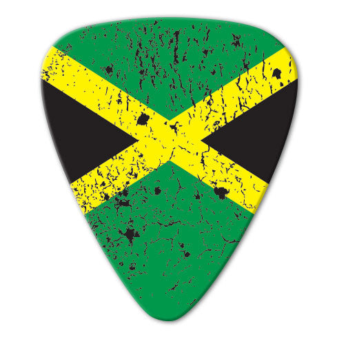 Reggae Theme - Jamaican Flag Picks (10 pack) - Ugly Dog Band Merch - Custom Guitar Picks and Band Merchandise Canada