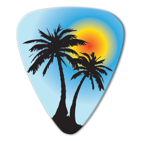 Reggae Theme - Palm Tree Picks (10 pack) - Ugly Dog Band Merch - Custom Guitar Picks and Band Merchandise Canada