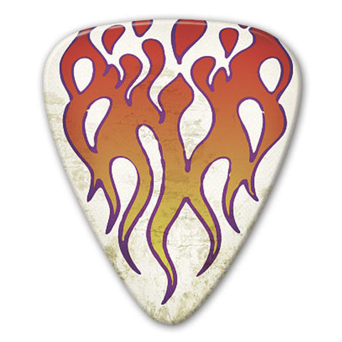Retro Series - Hot Rod Flames Picks (10 pack) - Ugly Dog Band Merch - Custom Guitar Picks and Band Merchandise Canada