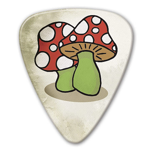 Retro Series - Mushrooms Picks (10 pack) - Ugly Dog Band Merch - Custom Guitar Picks and Band Merchandise Canada