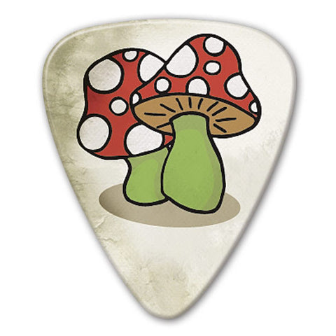 Retro Series - Mushrooms Picks (10 pack) - Ugly Dog Band Merch - Custom Guitar Picks and Band Merchandise Canada