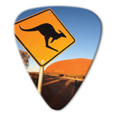 Scenic Australia - Kangaroo Road Sign Picks (10 pack) - Ugly Dog Band Merch - Custom Guitar Picks and Band Merchandise Canada