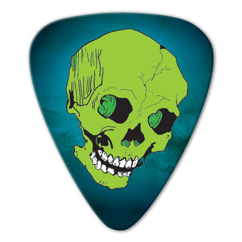 Skull Theme - Green Skull Picks (10 pack) - Ugly Dog Band Merch - Custom Guitar Picks and Band Merchandise Canada