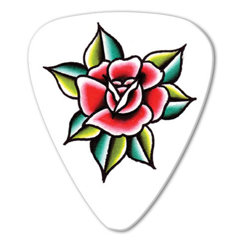 Steen Jones - Red Flower Picks (10 pack) - Ugly Dog Band Merch - Custom Guitar Picks and Band Merchandise Canada