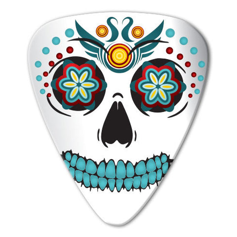 Sugar Skull Theme - White Skull Picks (10 pack) - Ugly Dog Band Merch - Custom Guitar Picks and Band Merchandise Canada