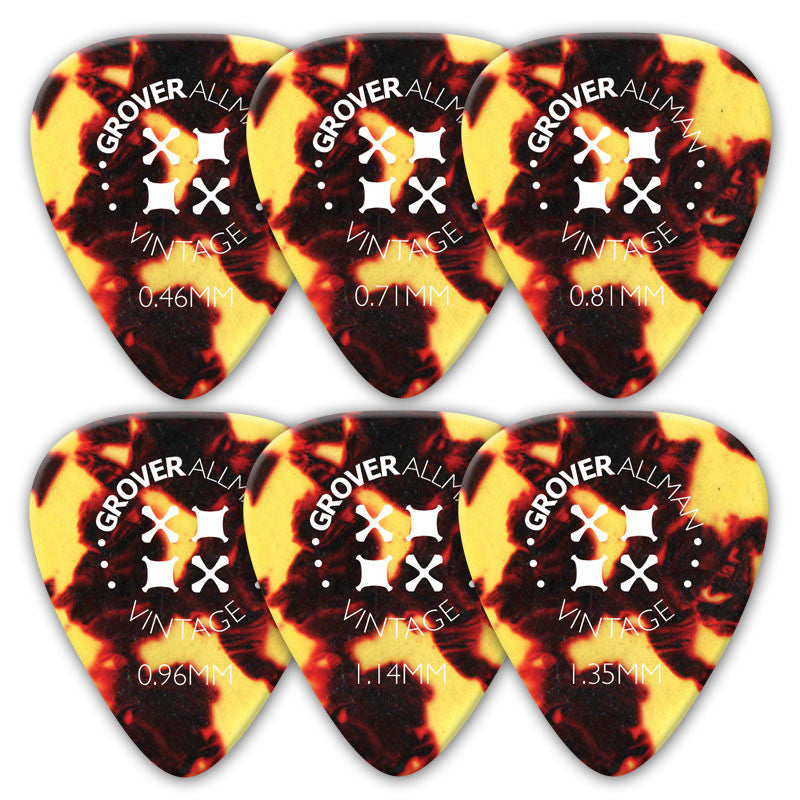 Vintage Celluloid Pro Picks (10 Pack) - Tortoiseshell - Ugly Dog Band Merch - Custom Guitar Picks and Band Merchandise Canada - 1