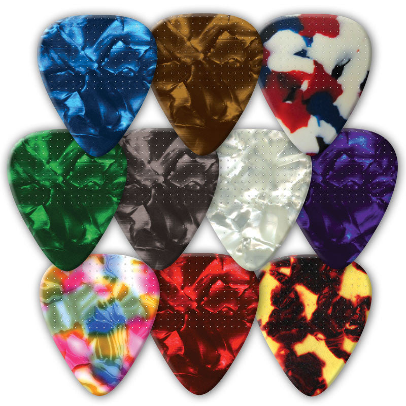 Vintage Celluloid TRU GRIP Picks - Double Sided - Ugly Dog Band Merch - Custom Guitar Picks and Band Merchandise Canada - 1
