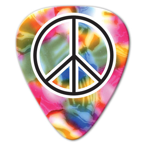 Unlimited Edition - Rainbow Peace Sign Picks (10 pack) - Ugly Dog Band Merch - Custom Guitar Picks and Band Merchandise Canada