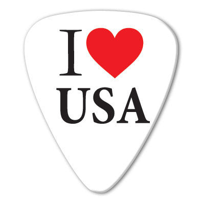 USA - I Love USA Picks (10 pack) - Ugly Dog Band Merch - Custom Guitar Picks and Band Merchandise Canada