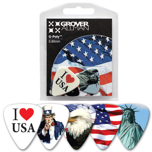 Countries of the World - USA Multi Pack - Ugly Dog Band Merch - Custom Guitar Picks and Band Merchandise Canada - 1