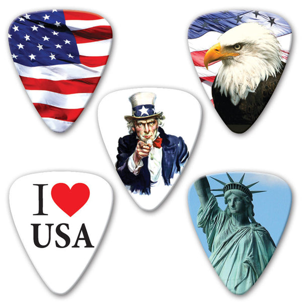 Countries of the World - USA Multi Pack - Ugly Dog Band Merch - Custom Guitar Picks and Band Merchandise Canada - 2