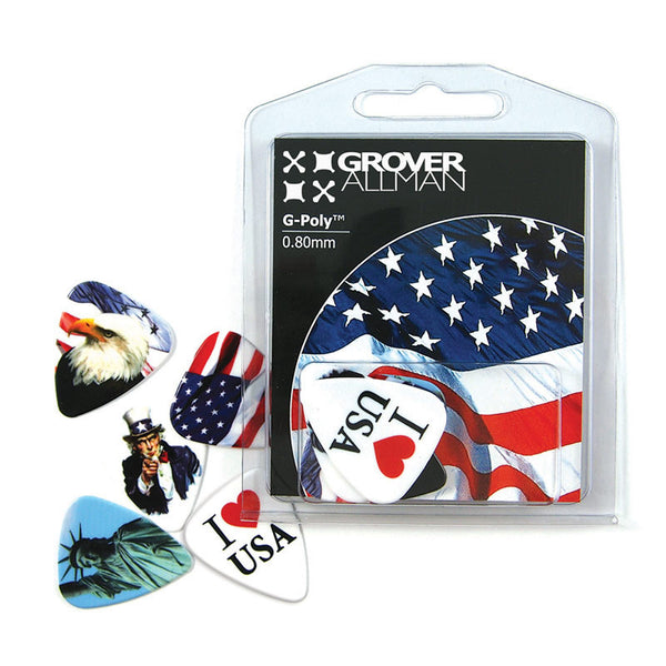 Countries of the World - USA Multi Pack - Ugly Dog Band Merch - Custom Guitar Picks and Band Merchandise Canada - 3