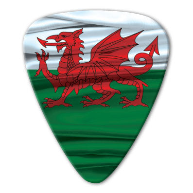 Wales - Welsh Photo Flag Picks (10 pack) - Ugly Dog Band Merch - Custom Guitar Picks and Band Merchandise Canada