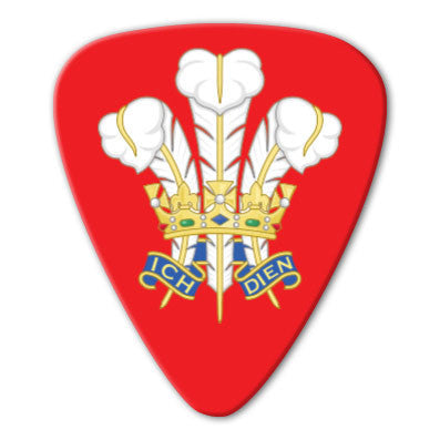 Wales - Prince of Wales Feathers Picks (10 pack) - Ugly Dog Band Merch - Custom Guitar Picks and Band Merchandise Canada