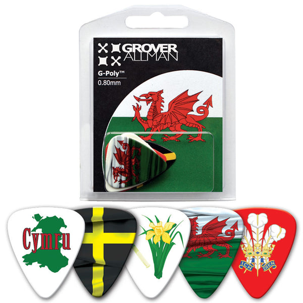 Countries of the World - Wales Multi Pack - Ugly Dog Band Merch - Custom Guitar Picks and Band Merchandise Canada - 1