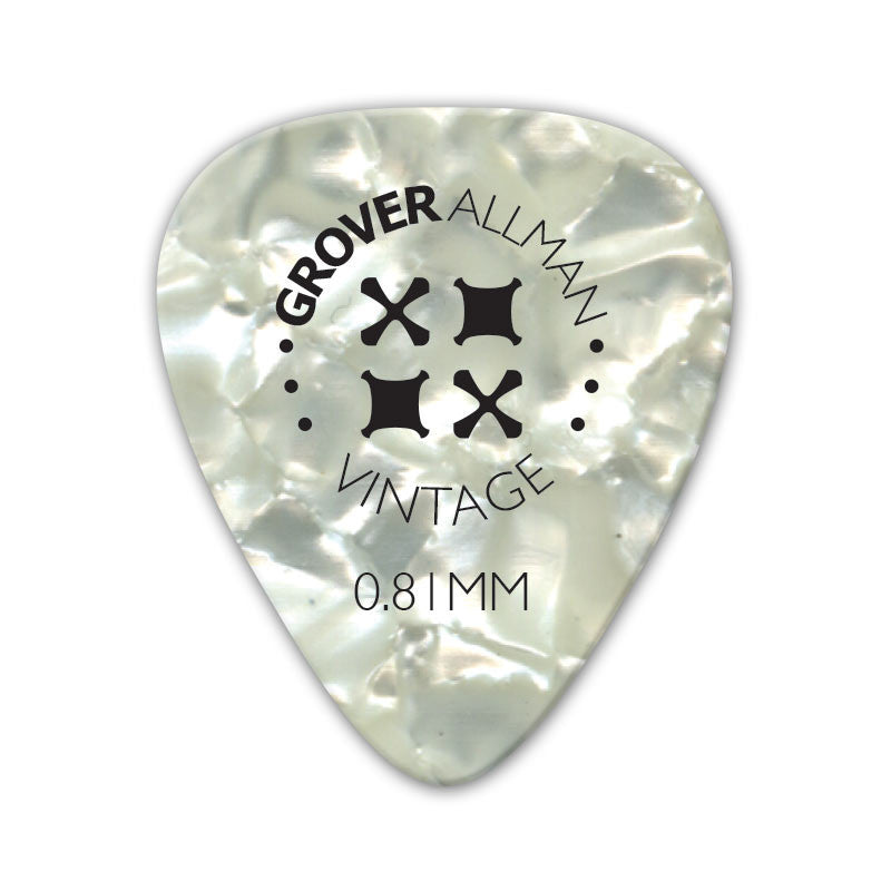 Vintage Celluloid Pro Picks (10 Pack) - White - Ugly Dog Band Merch - Custom Guitar Picks and Band Merchandise Canada - 4