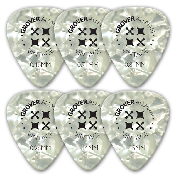Vintage Celluloid Pro Picks (10 Pack) - White - Ugly Dog Band Merch - Custom Guitar Picks and Band Merchandise Canada - 1