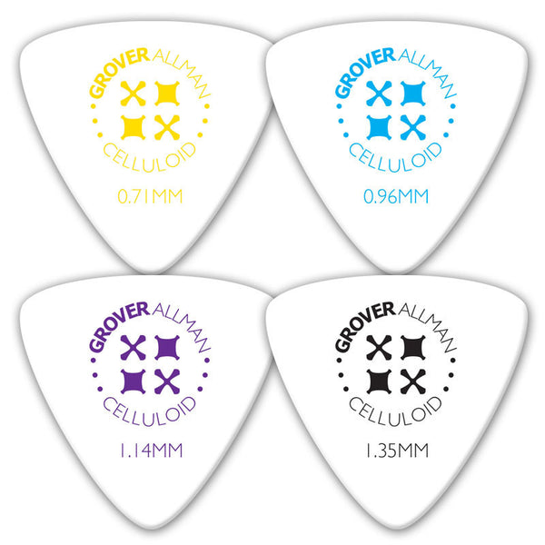 Celluloid Large Triangle Pro Picks (10 Pack) - White - Ugly Dog Band Merch - Custom Guitar Picks and Band Merchandise Canada - 1