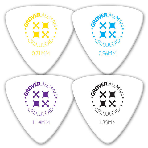 Celluloid Large Triangle Pro Picks (10 Pack) - White - Ugly Dog Band Merch - Custom Guitar Picks and Band Merchandise Canada - 1