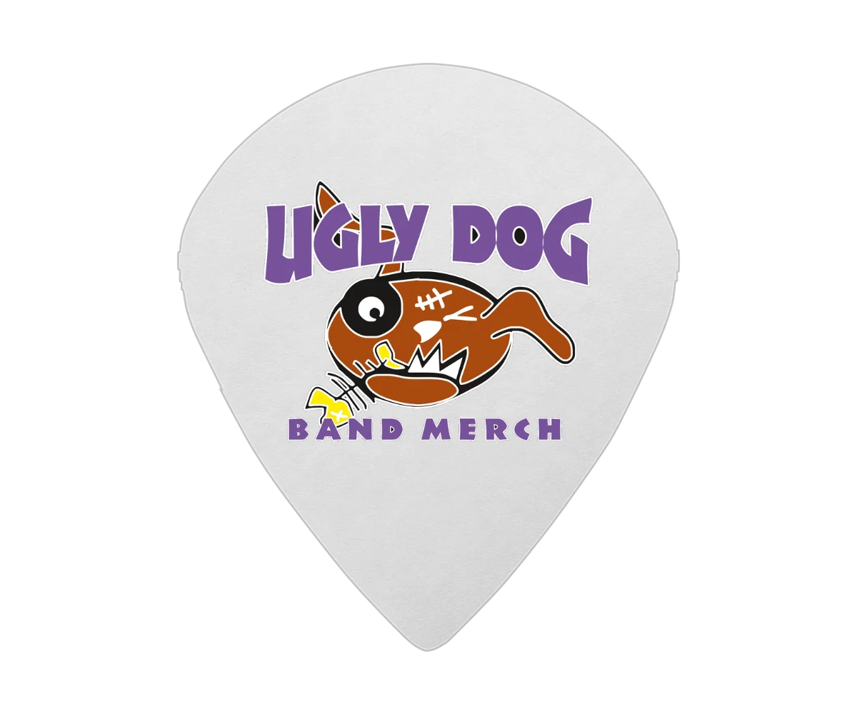 Delrinex Jazz XL Pro Picks (10 Pack) — Ugly Dog print example